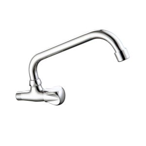 Grifo monomando de fregadero para pared frontal giratorio modelo Tajo