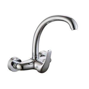 Grifo monomando de fregadero pared alto 150 modelo Peonia