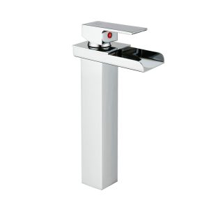 Grifo monomando de lavabo efecto cascada modelo Perla Alto