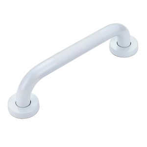 Asa baño recta en latón blanco 25cm