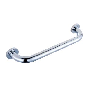 Asa baño recta en latón blanco 30cm